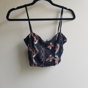 Xs spaghetti strap tribal crop top